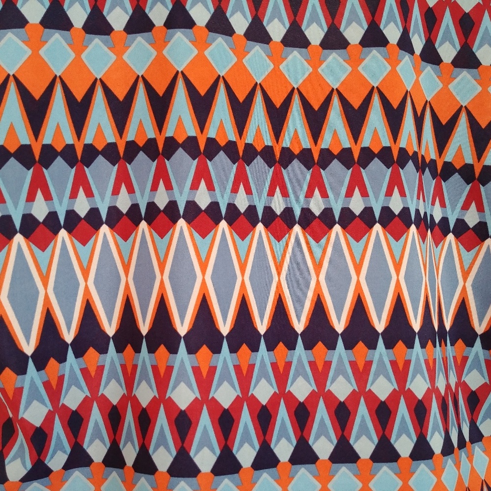J. Crew Patterned Sheer Blouse - Triangle Pattern - Picture 4 of 5